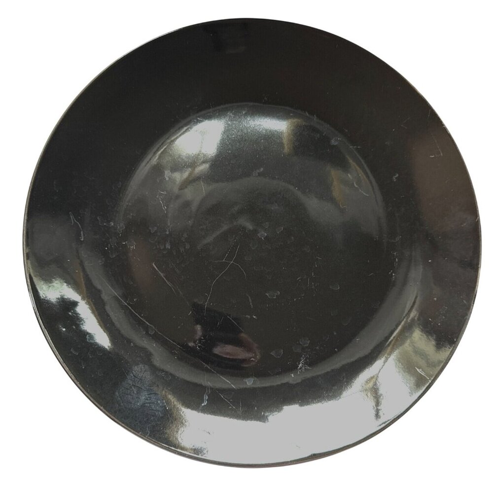 Set of 4 Solid Black Stoneware Dinner Plates by Royal Norfolk New with Tags